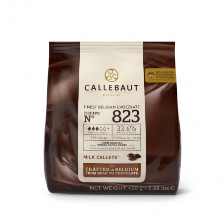 Czekolada Callebaut mleczna 823 w pastylkach 400 g