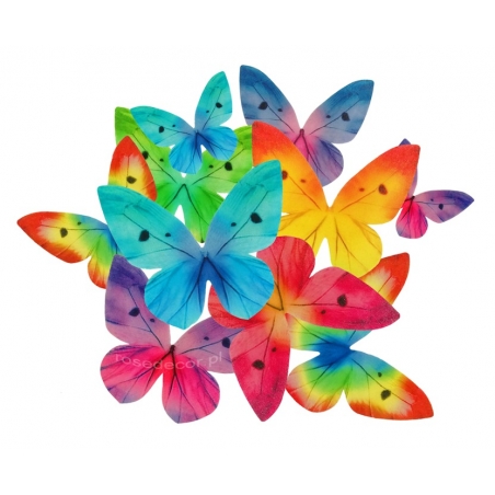 Motyle waflowe mix kolorów, opakowanie zbiorcze