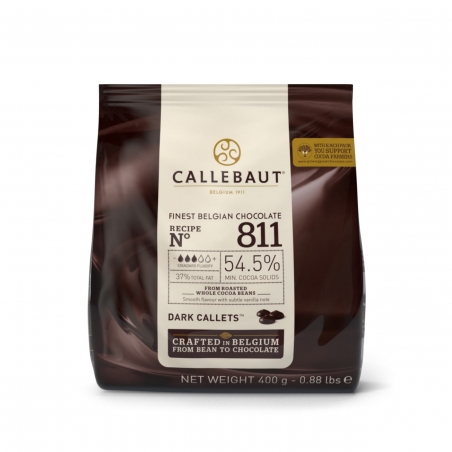 Czekolada Callebaut ciemna 811 w pastylkach 400g