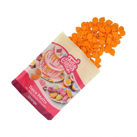 Candy melts polewa do cake popsów pastylki pomarańczowa 250 g FunCakes