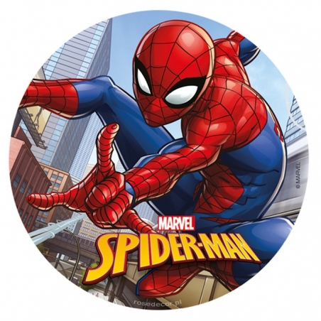 Opłatek na tort Spider Man okrągły 20 cm