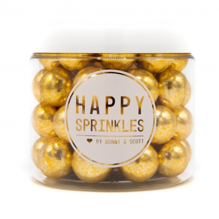 Happy Sprinkles posypka czekoladowe kule Vintage Gold Choco Crunch XXL