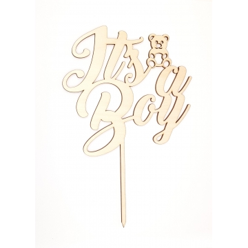 Topper drewniany It's a boy