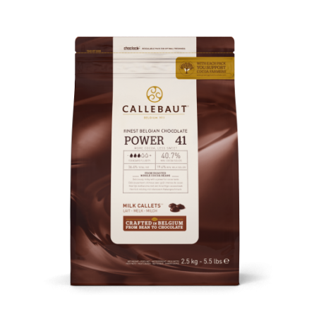 Czekolada mleczna Power Milk 40,7% 2,5 kg Callebaut