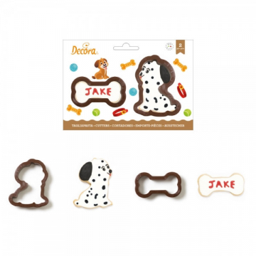 Wykrawaczka pies i kość 2 szt.