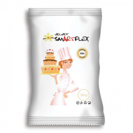 SmartFlex masa cukrowa Velvet Waniliowa biała 250 g