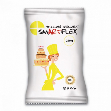 SmartFlex masa cukrowa Velvet Waniliowa żółta 250 g